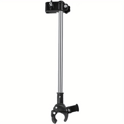 [Outdoor Use] 1pc Adjustable Umbrella Stand Bracket with No-Wrench Installation & -Free Clip- Umbrella Holder - Heavy-Duty for Wheelchairs, Walkers, Strollers (Compatible with Wheeled Walkers, Bicycles, Baby Carriages) - Outdoor Use