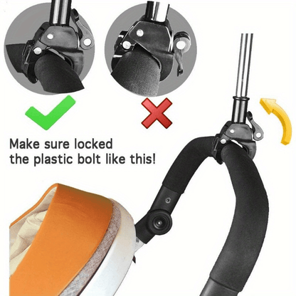 [Outdoor Use] 1pc Adjustable Umbrella Stand Bracket with No-Wrench Installation & -Free Clip- Umbrella Holder - Heavy-Duty for Wheelchairs, Walkers, Strollers (Compatible with Wheeled Walkers, Bicycles, Baby Carriages) - Outdoor Use