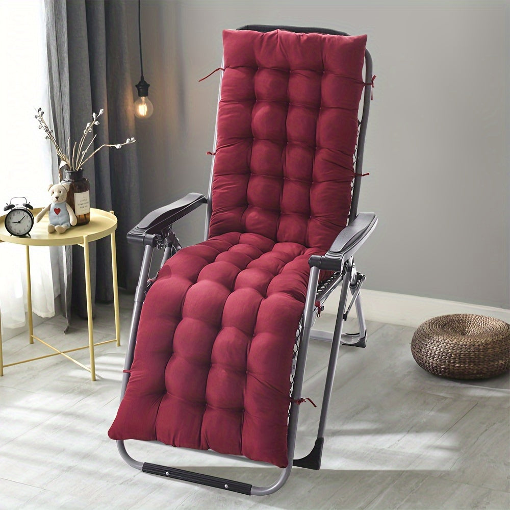 [Quilted Thick Padded] 1/2pcs Chaise Lounge Cushions Chair Cushion Sofa Lawn Furniture Recliner Cushion Pad 49"x19" Quilted Thick Padded Seat Cushion