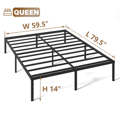 18-Inch Heavy-Duty Bed Frame, Mattress Support Frame for Bedroom Comfort and Support detail image - detail view 4