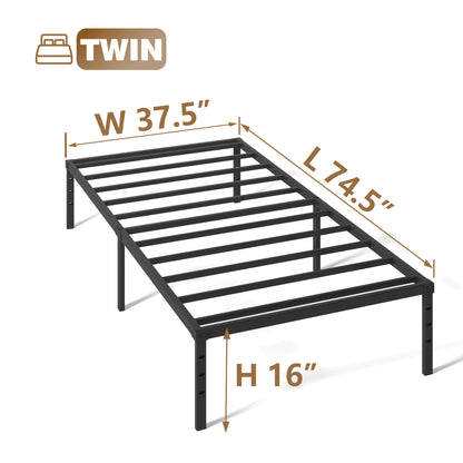 Bed Frame shown in the TWIN, 16inch option