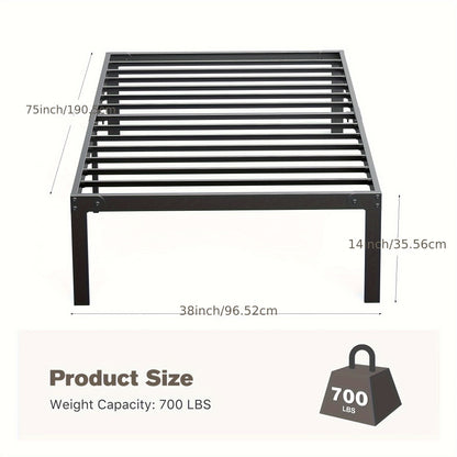 18-Inch Metal Bed Frame with No Box Spring Needed for Bedroom Comfort and Support detail image - detail view 4