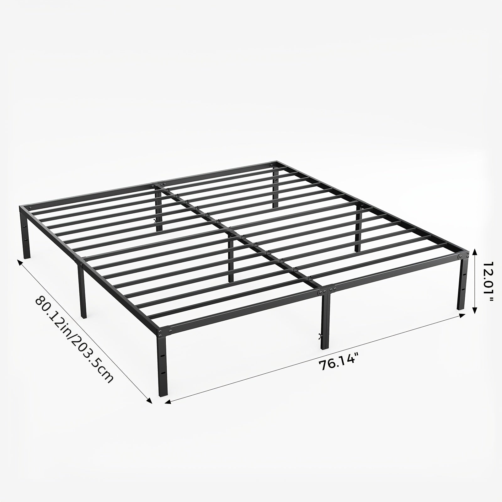 Bed Frame shown in the King(12IN) option