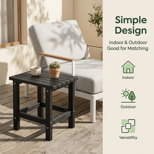 Outdoor Side Table, Poly Lumber Adirondack Side Table 19.68in Oversized Outdoor Weather shown in the main product view