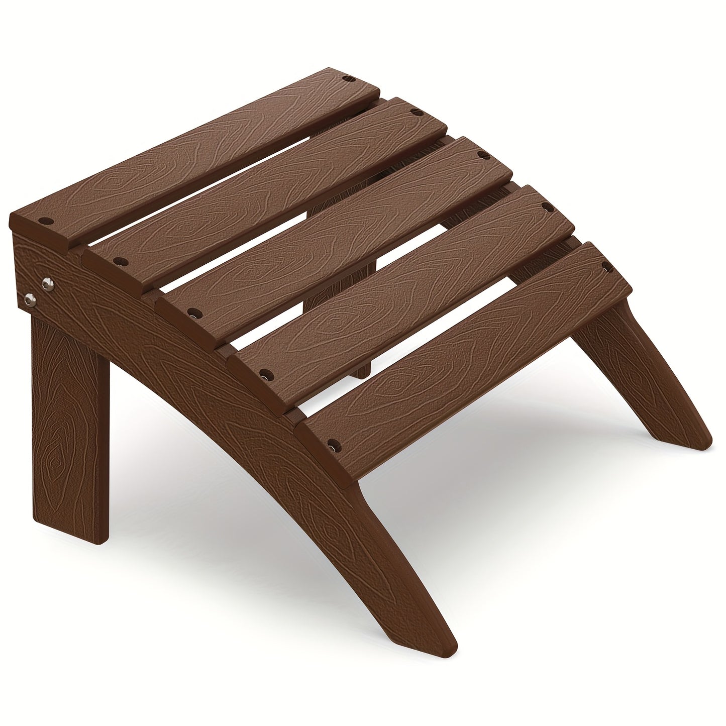 Outdoor Ottoman shown in the Brown Wood(grain), 1pc（14 steels） option