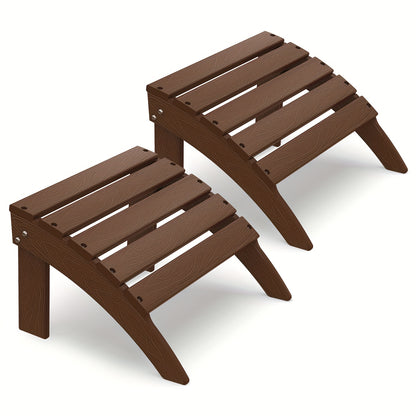 Outdoor Ottoman shown in the Brown Wood(grain), 2pcs（28 steels） option