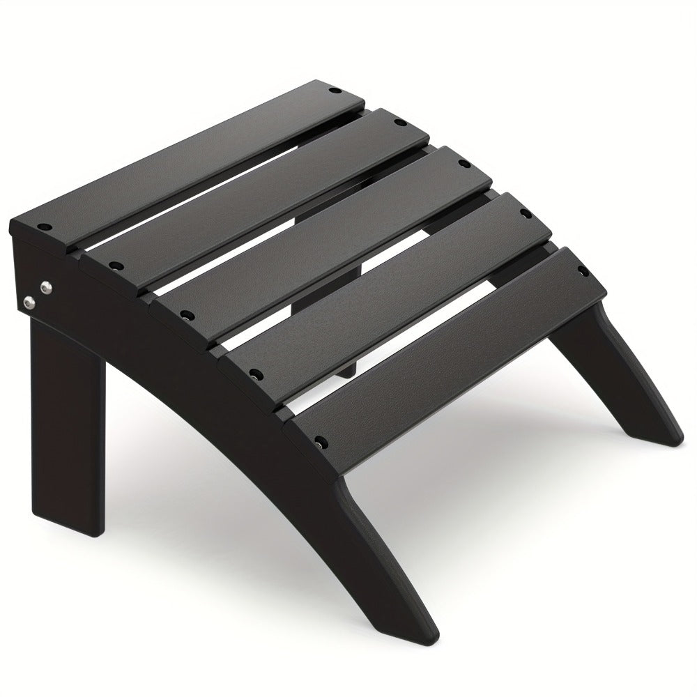 19.7-Inch HDPE Outdoor Ottoman with Footrest and Multiple Color Options for Patio detail image - detail view 16