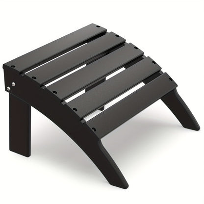 19.7-Inch HDPE Outdoor Ottoman with Footrest and Multiple Color Options for Patio detail image - detail view 16