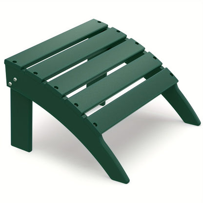 19.7-Inch HDPE Outdoor Ottoman with Footrest and Multiple Color Options for Patio detail image - detail view 18