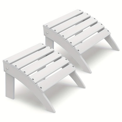 19.7-Inch HDPE Outdoor Ottoman with Footrest and Multiple Color Options for Patio detail image - detail view 20