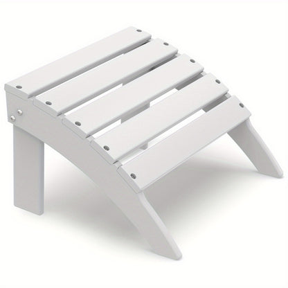 19.7-Inch HDPE Outdoor Ottoman with Footrest and Multiple Color Options for Patio detail image - detail view 21