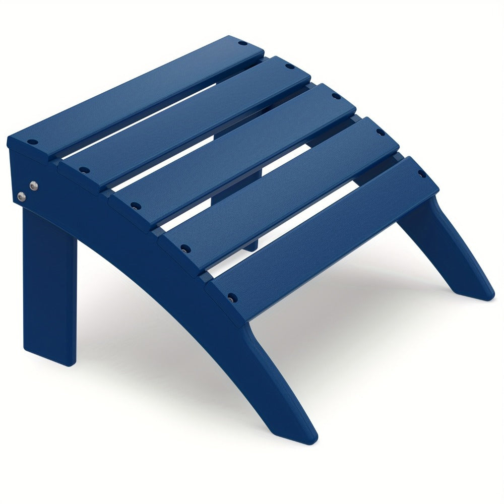 19.7-Inch HDPE Outdoor Ottoman with Footrest and Multiple Color Options for Patio detail image - detail view 22