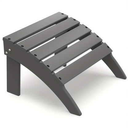 19.7-Inch HDPE Outdoor Ottoman with Footrest and Multiple Color Options for Patio detail image - detail view 5