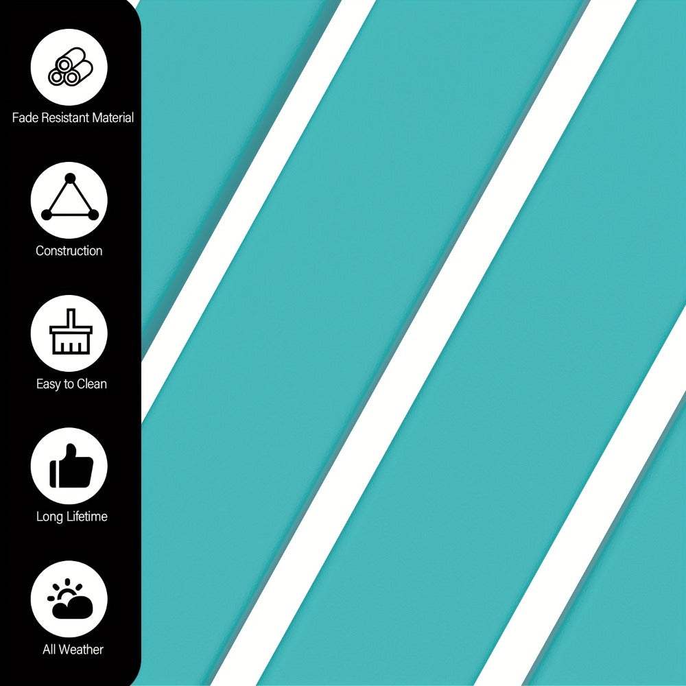 19.7-Inch HDPE Outdoor Ottoman with Footrest and Multiple Color Options for Patio detail image - detail view 6