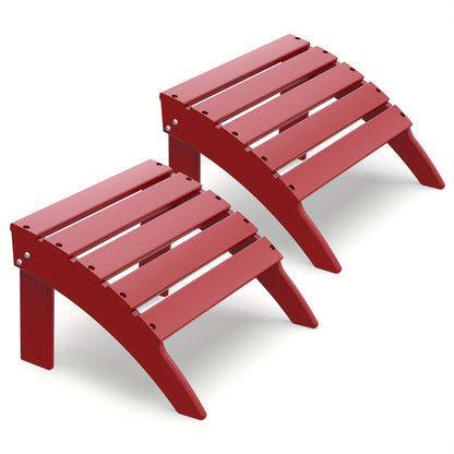 Outdoor Ottoman shown in the Red, 2pcs（28 steels） option