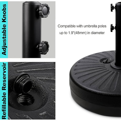19-Inch Heavy-Duty Umbrella Base for Outdoor Shade and Protection in Patio detail image - detail view 10
