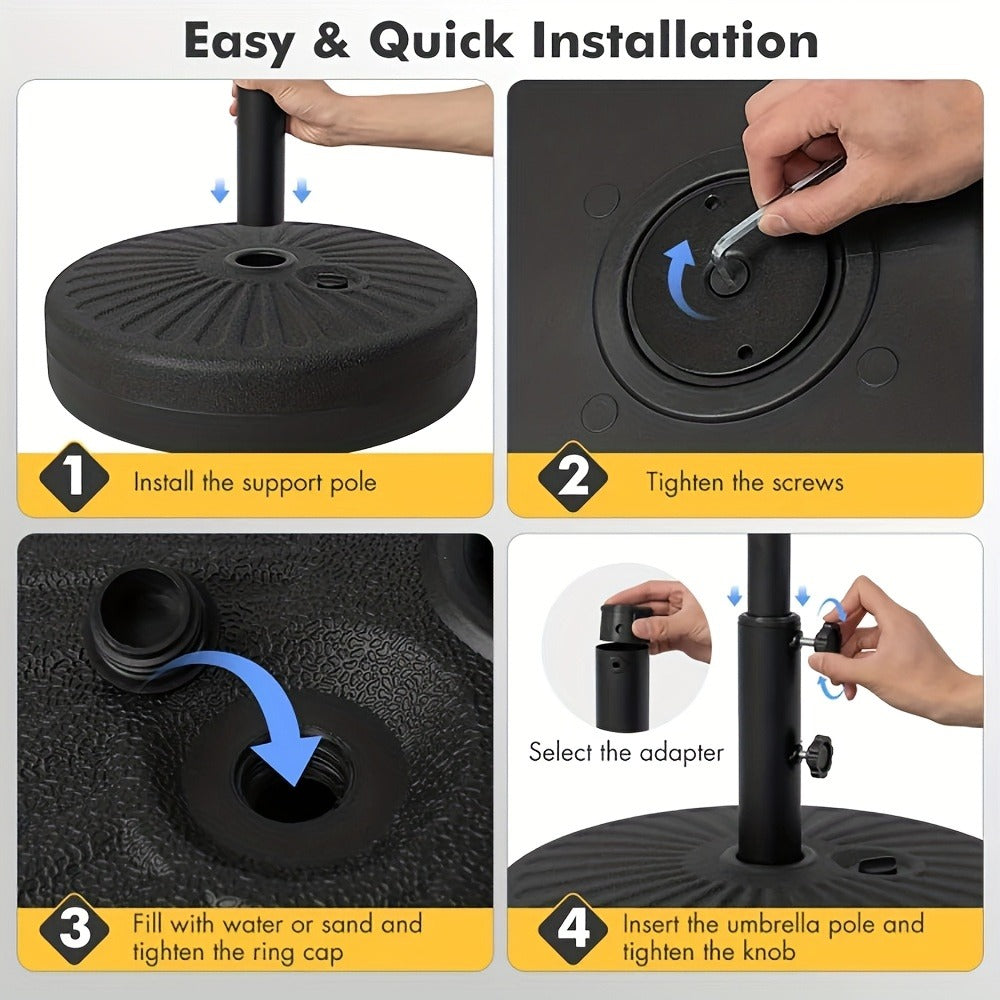 19-Inch Heavy-Duty Umbrella Base for Outdoor Shade and Protection in Patio detail image - detail view 13