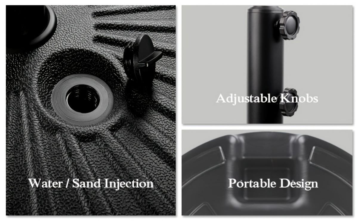 19-Inch Heavy-Duty Umbrella Base for Outdoor Shade and Protection in Patio detail image - detail view 15