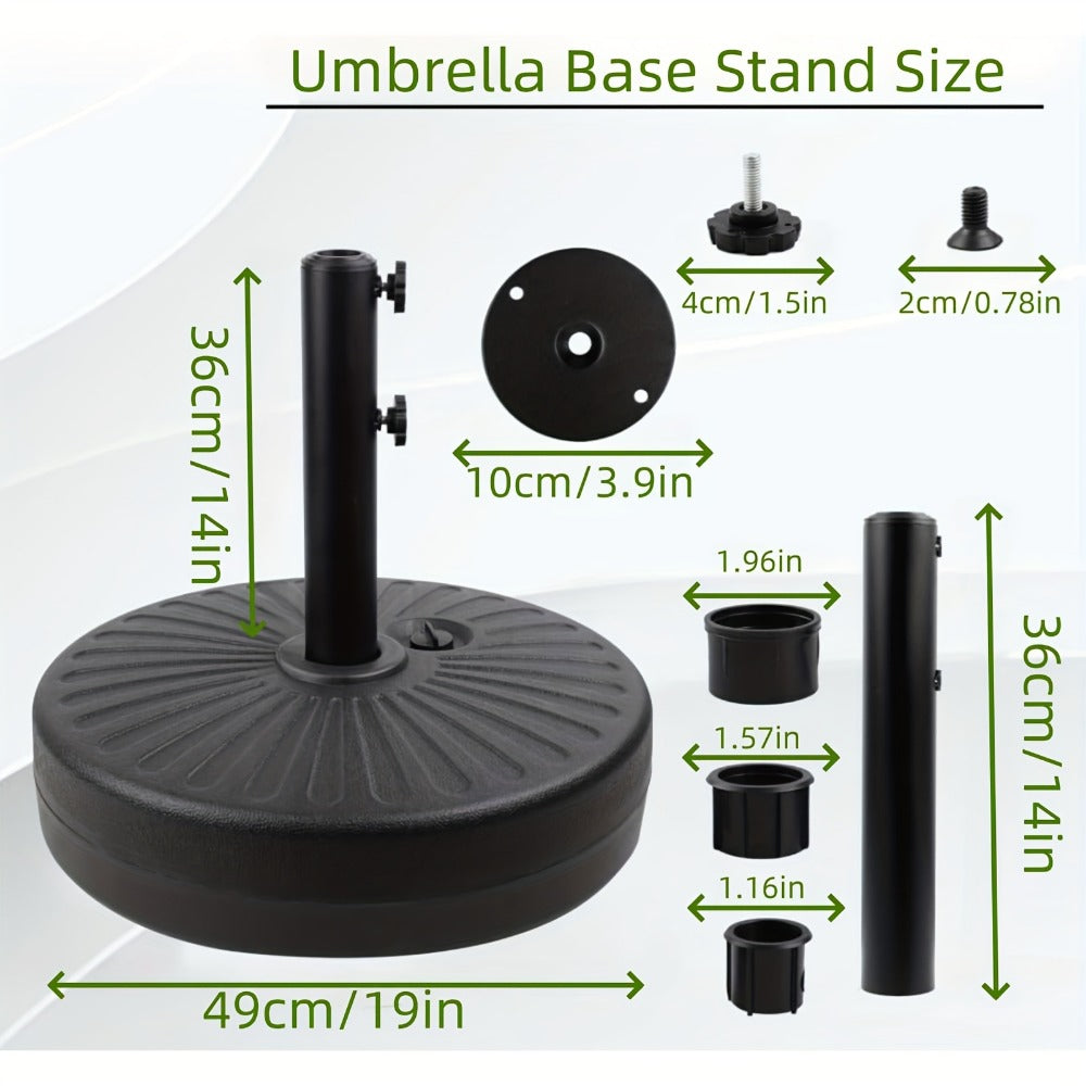19-Inch Heavy-Duty Umbrella Base for Outdoor Shade and Protection in Patio detail image - detail view 4