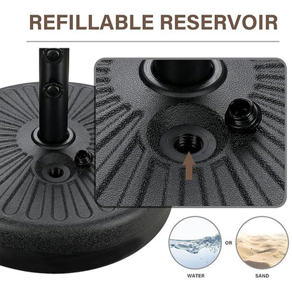 19-Inch Heavy-Duty Umbrella Base for Outdoor Shade and Protection in Patio detail image - detail view 6