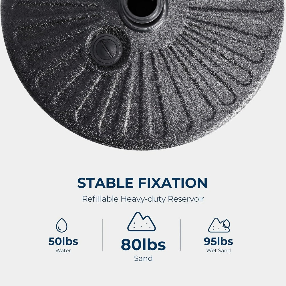 19-Inch Heavy-Duty Umbrella Base for Outdoor Shade and Protection in Patio detail image - detail view 8