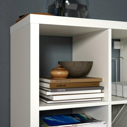 2/3/4/6/8/9 Thick Frame Bookshelf, Open Back Panel Cube Storage Cabinet, Floor-standing Bookshelf With Anti-tip Kit, Wooden Open Display Rack For Living Room, Bedroom, Study, White/chocolate Open Bookshelf, With Open Back