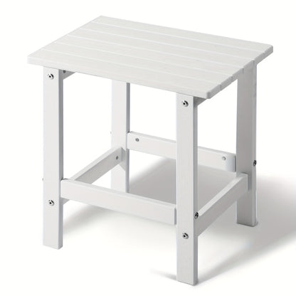Poly Lumber Adirondack Side Table 19.68in Oversized Outdoor Weather Resistant – HDPE Patio End Table for Poolside Garden Deck Backyard (5 Colors)