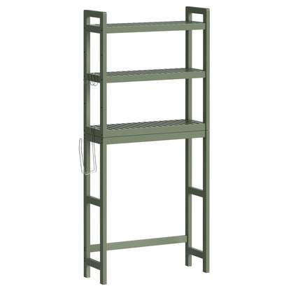 Three-Level Shelf Unit for Above The Toilet - Bathroom Organizer That Resists Rust with Adjustable Shelves | Space-Efficient Storage for Towels, Toilet Paper, And Tissues, Vertical Display for Toiletries & Convenient Access