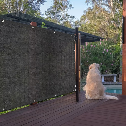 [UV Protection Shade Mesh] 6' X 50' Privacy Screen Fence, 150 GSM 90% Blockage Heavy Duty Windscreen Fence Cover With Zip Ties & Grommets, UV Protection Shade Mesh For Outdoor, Balcony, Railing, Backyard, Patio, Black, Beige, Green