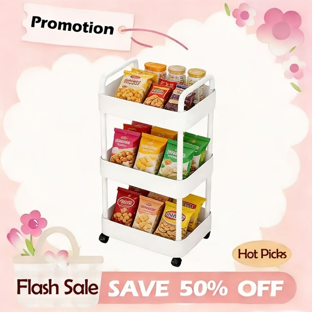 Multipurpose Rolling Storage Cart, File Cart & Storage Rack for Office, Kitchen, Bathroom, Garage, Bedroom & Outdoor Use, Available in Multiple Styles & Colors
