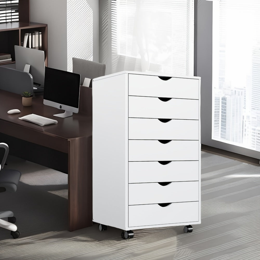 Rolling Storage Cabinet with Fabric Drawers on Wheels, 5 or 7 Drawer Organizer Cart for Office Bedroom Living Room, Large Capacity Mobile Dresser with Removable Cloth Drawers