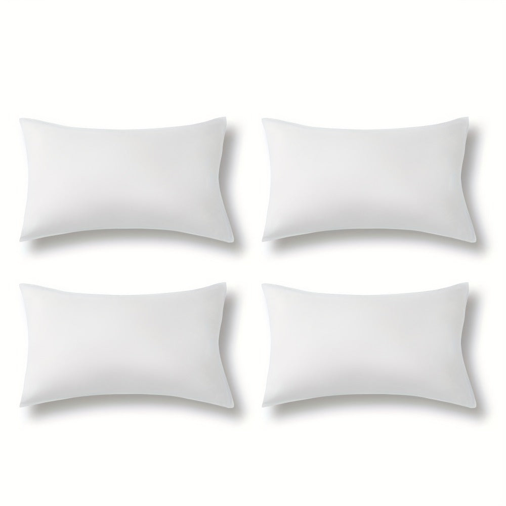 Pillow Inserts for Couch Sofa Bed 2/4 Pack 100% Hypoallergenic Virgin Fiber Square Rectangle Throw Pillow Inserts 12x20 16x16 18x18 inch