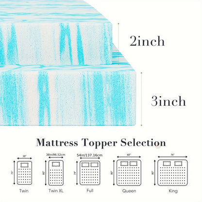 Basic 2/3/4 Inch And Upgraded 5zone 2/3/4 Inch Mattress Topper Comfort Bed Topper Cooling Mattress Pad Gel Premium Memory Foam Mattress, CertiPUR-US