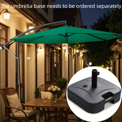 Victone Patio Umbrella 10FT Outdoor Market Sun Shade, Heavy Duty Cantilever Umbrella with Wind Vent & Tilt Function, Waterproof Sun Protection for Garden, Pool, Beach, Easy Push Button Tilt