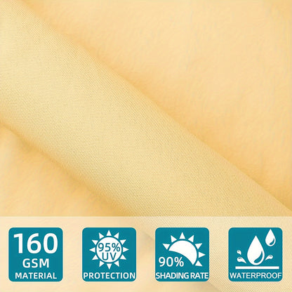 Waterproof Sun Shade Sail | UV Block Sunshade for Pool, Backyard, Yard Deck, Patio, Garden | 160-170gsm Polyester Fabric, 91- Shading Rate, Blackout Capability