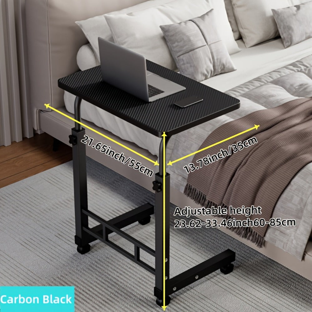 Adjustable Height Mobile Laptop Desk on Wheels with Storage, Rolling Standing Desk for Students Home Office Bedroom Small Spaces, Portable Wheeled Laptop Table in Multiple Styles