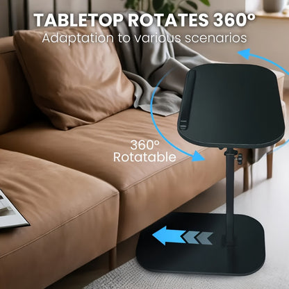 Side Table, TV Travel Table-Adjustable Height Side Table, Sofa C-Shaped Tea Table, 360 ° Rotating Small Side Table Tea Table, Bedroom, Apartment, Small Space Side Table, Sofa Side Cabinet And Coffee Table Function in One/Home Decor Living Room Decor