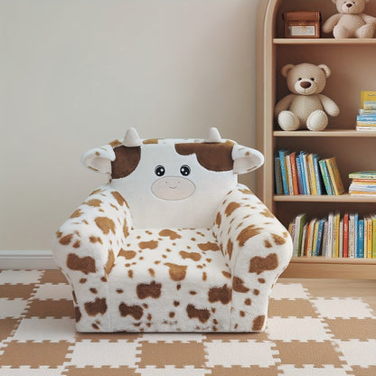 Kids Sofa/Teens - Ultra-Soft Teddy Bear Fleece And Machine-Washable Cover | 20"X15"X18" Ergonomic Support Chair, 5.6Lbs Lightweight | Breathable Skin-Friendly Lounger for Game Room/Playroom (Cozy Beige)