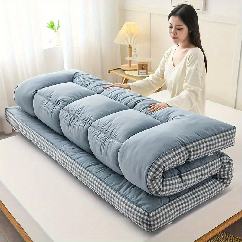 Folding Bed Topper Roll-Up | Soft Portable Mattress Pad for Bed Frame, Guest Room, Dorm & RV – Twin Full Queen King, Multiple Colors