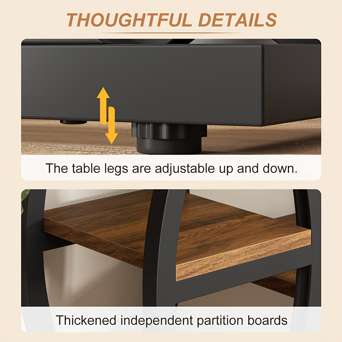 39-Inch Holiday-Themed Console Table, 4-Tier Sofa Side Table with Storage Shelves, Narrow Wood And Metal Frame Decorative Table, Suitable for Small Spaces, Hallway, Entryway, And Christmas