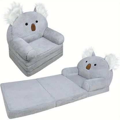 2-in-1 Foldable Kids Convertible Sofa Chair, Fold-Out Toddler Lounger for Kids' Room detail image - detail view 3