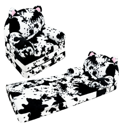 2-in-1 Foldable Kids Convertible Sofa Chair, Fold-Out Toddler Lounger for Kids' Room detail image - detail view 5