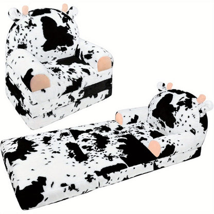 2-in-1 Foldable Kids Convertible Sofa Chair, Fold-Out Toddler Lounger for Kids' Room detail image - detail view 7