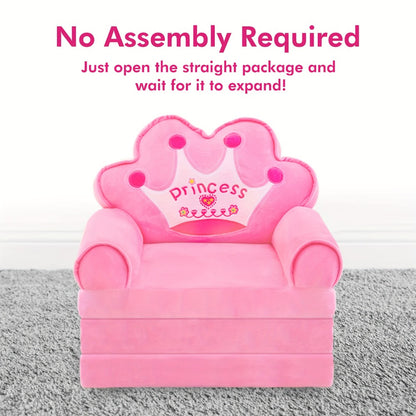 2-in-1 Foldable Kids Convertible Sofa Chair for Kids' Room and Bedroom detail image