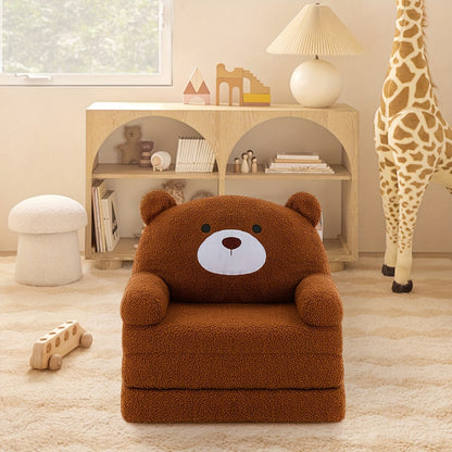 2-in-1 Foldable Kids Convertible Sofa Chair, Kids Flip-Out Chair detail image - detail view 9