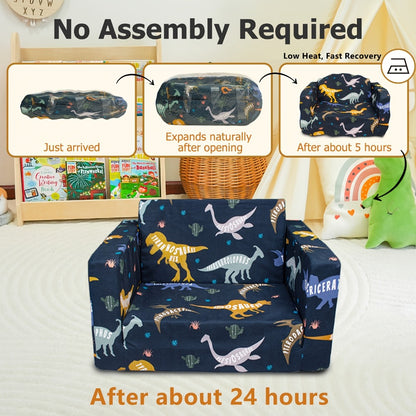 2-in-1 Kids Convertible Sofa Chair, Kids Sofa Bed for Kids' Room detail image - detail view 14