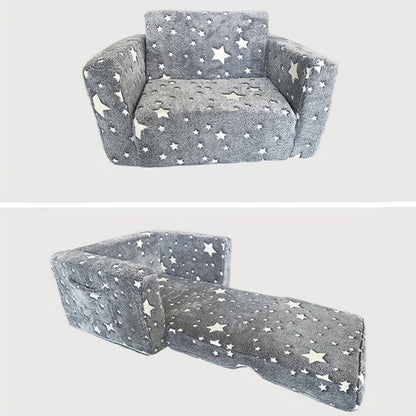 2-in-1 Kids Convertible Sofa Chair with Fold-Out Lounger, Kids Sofa Bed for Kids' Room detail image - detail view 7