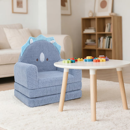 2-in-1 Kids Convertible Sofa Chair with Fold-Out Lounger, Fold-Out Toddler Lounger detail image - detail view 9