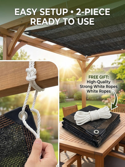 2-Pack Outdoor Sun Shade Sail with UV Protection for Outdoor Shade and Protection in Patio detail image - detail view 47
