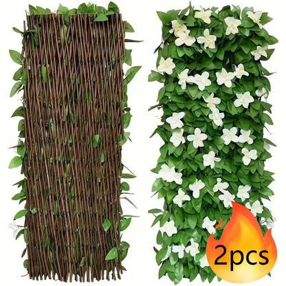 2-Piece Set Artificial Vine Privacy Fence with Added Privacy and Tool-Free Assembly detail image